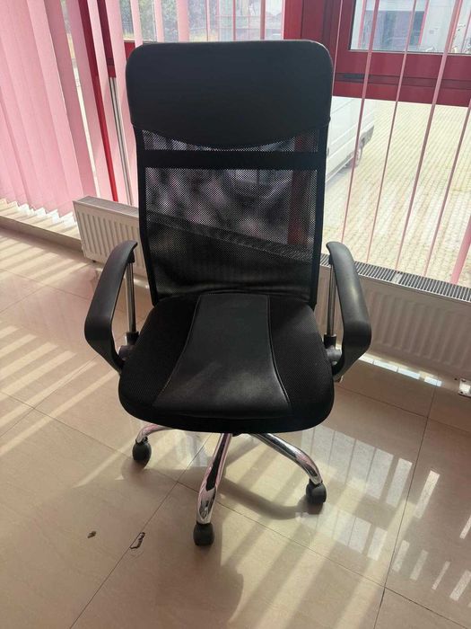 Scaun de birou ergonomic Mesh, inaltime reglabila, mecanism tilt, Negru