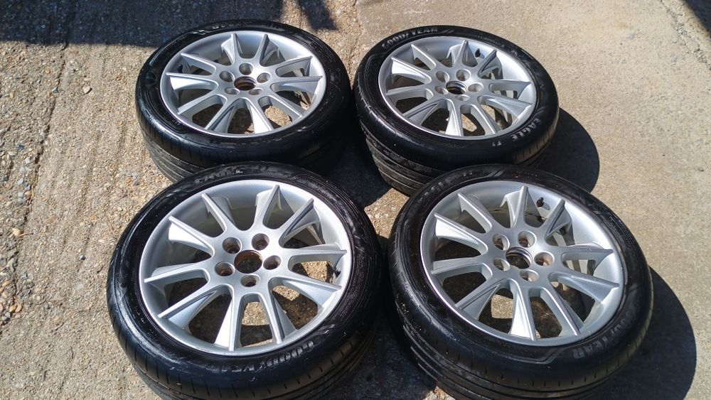 Джанти оригинални BBS 17" 5x110mm + подарък добри летни гуми Goodyear 225/45/17"