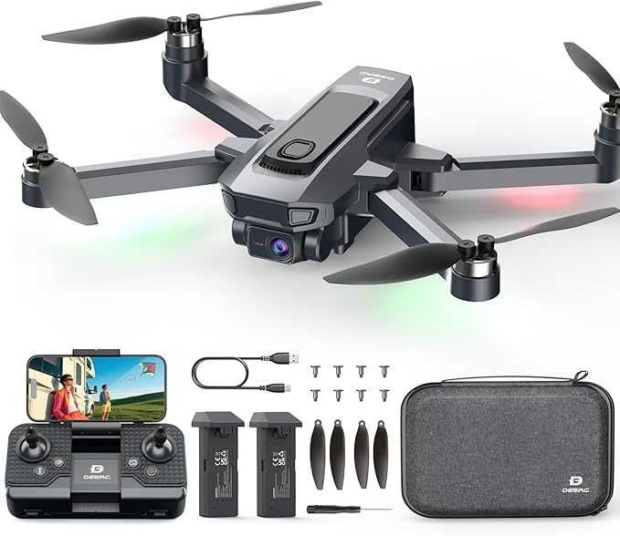 Dronă DEERC D25 cu cameră HD 1080P, 5G , 2x20min