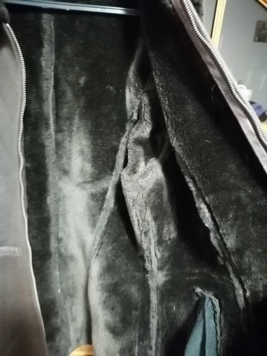 Cojoc scurt maro cu blană mărimea M transport gratuit easybox