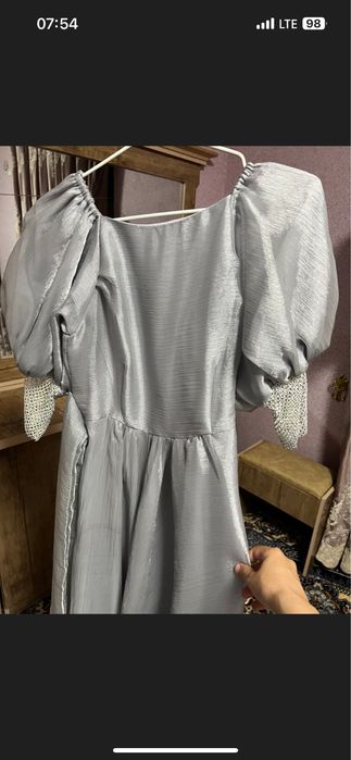 42-46 размер. Вечернее платье нежное французской длины