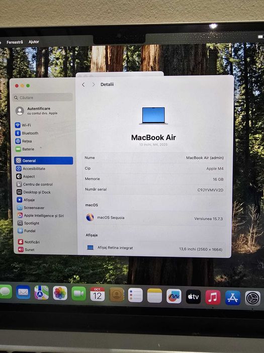 MacBook Air M4 13.6" Mid 2025 256Gb Bmg Amanet 104072