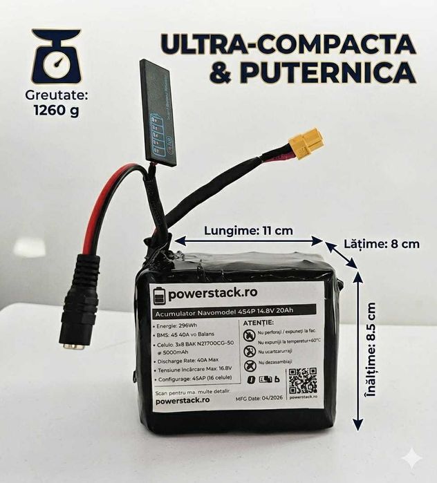 Baterii navomodel Li ion 3S 4S 15Ah 20Ah 25Ah 30Ah autonomie mare LG BAK