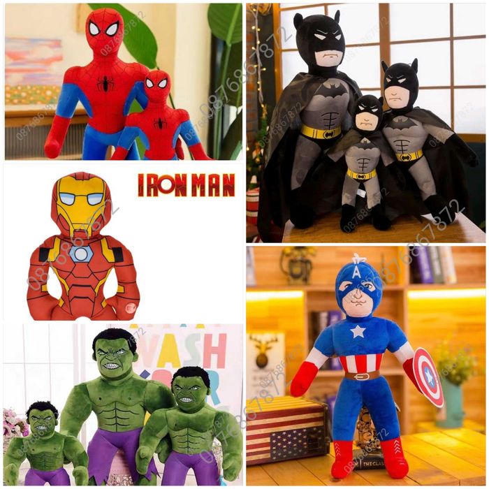Голяма плюшена играчка Спайдърмен, Батман Avengers плюшени играчки