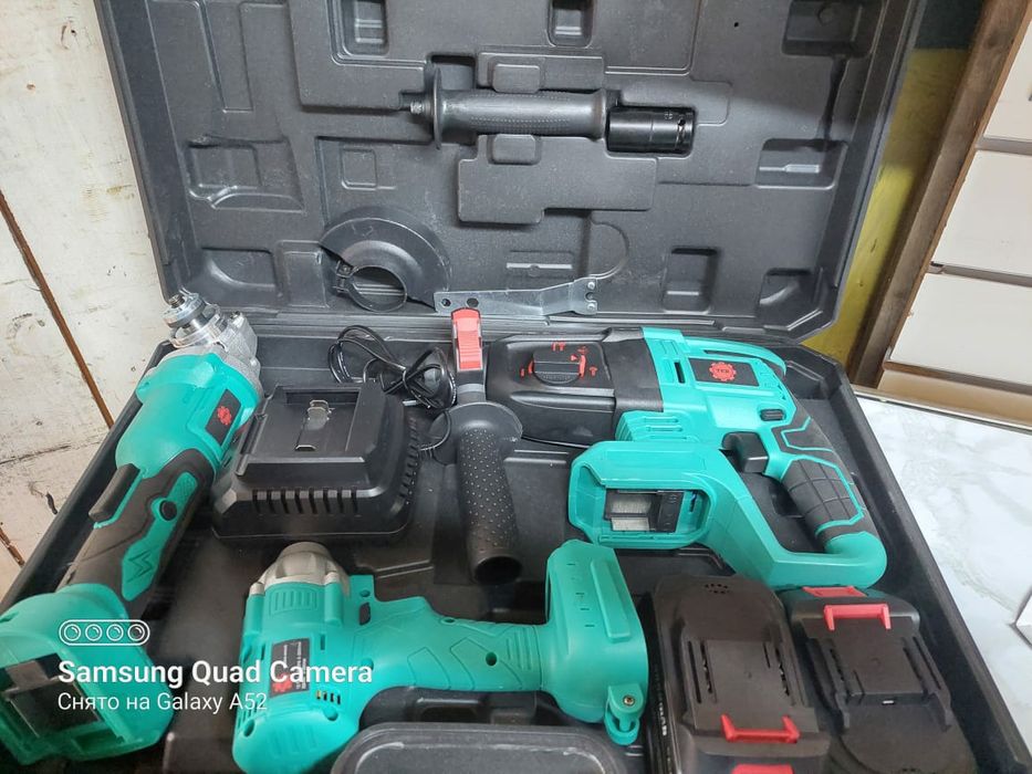 Болгарка на батареях комплект 3в1
