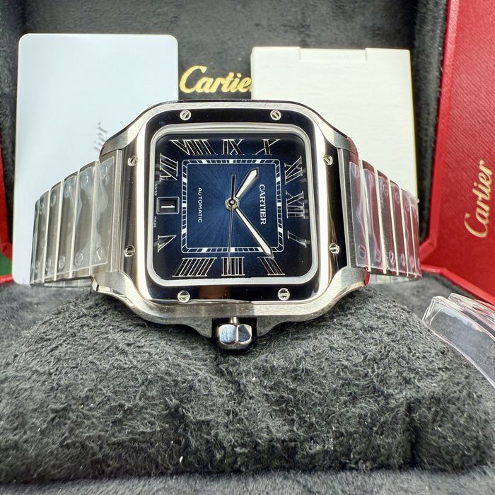 Santos de Cartier Blue Dial Pe Stoc | Size L | 7700E | WSSA0071 | 2025