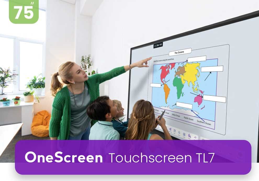 Интерактивная панель OneScreen 75″ | 4K | Android | Гарантия 3 года