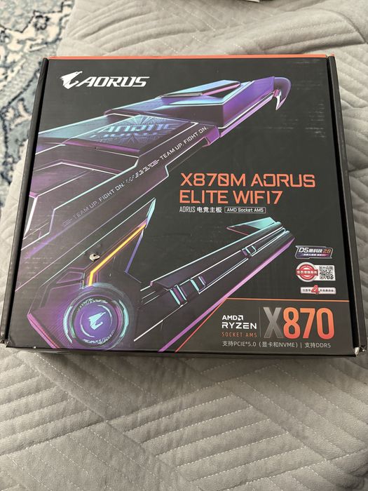 Материнская плата AORUS X870M ELITE WIFI7 (AM5, DDR5, Wi-Fi 7) — новая