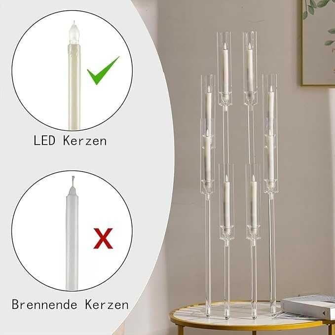 Set 4 sfesnice decorative, pentru nunti, evenimente, 98cm, din acril