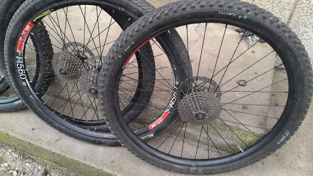 Set roti bicicleta mountainbike 27,5 inchi cu disc frana