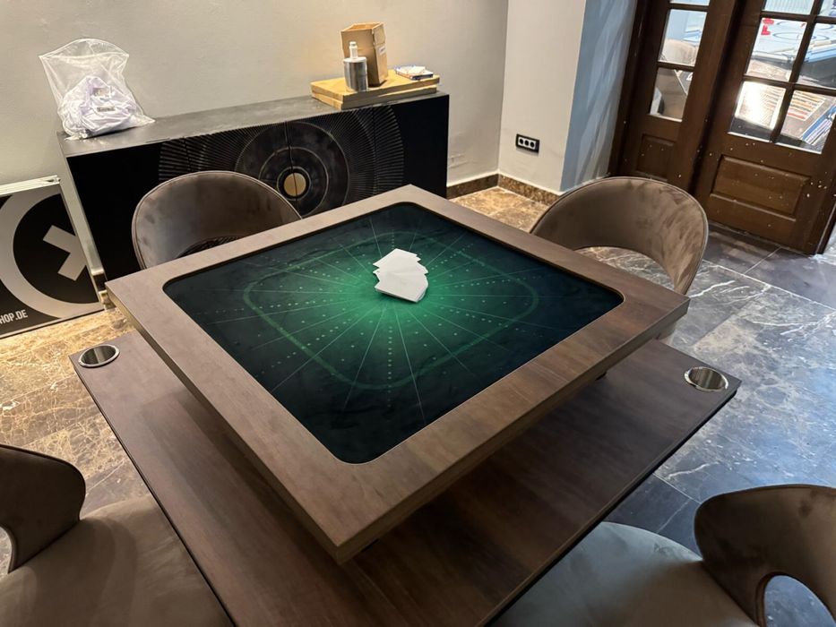 Masa Poker Stejar + Mese remi stejar auriu CustomTables.eu scaune stoc