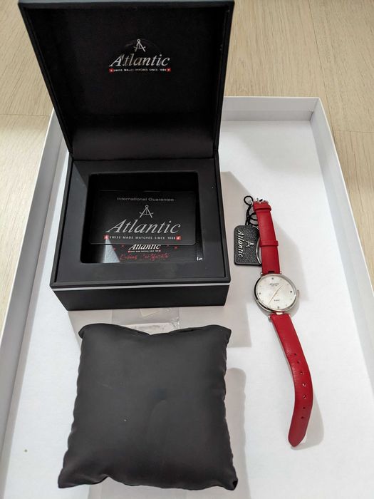 Ceas Atlantic dama Elegance Royal Rubies, cadran sidef, nou