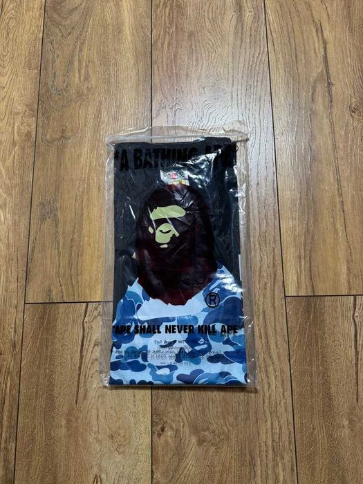 Bape T-shirt Black Blue Head