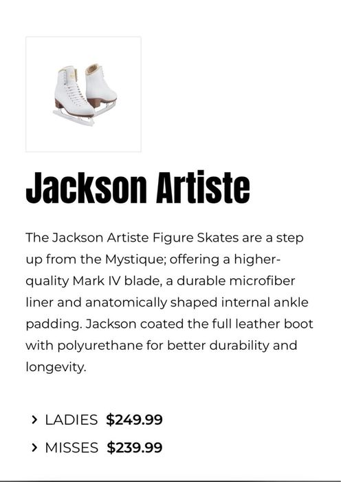 Коньки Jackson, размер 3C