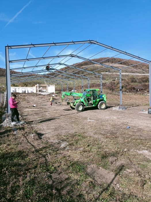 Vând hală metalică zăbrelite 10 m cu 50 m cu 4 m la streașină