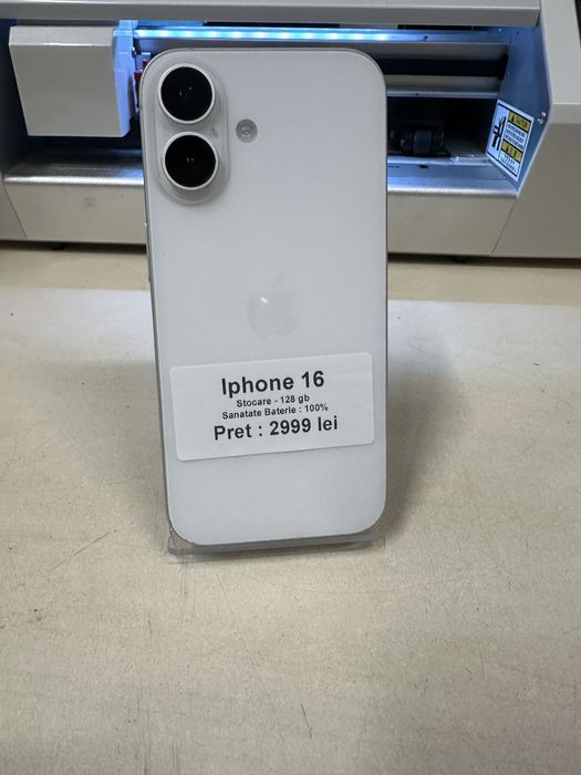Iphone 16 / 128 gb / 100% baterie / impecabil ca nou / garantie