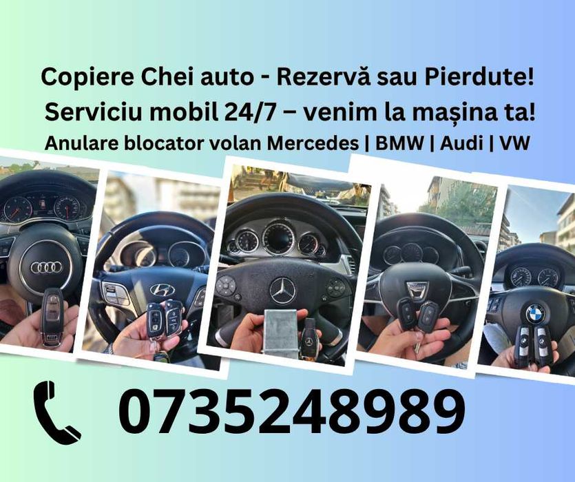 Deblocări uși auto Cluj 24/7 / Copiere chei auto – Rezervă / Pierdute