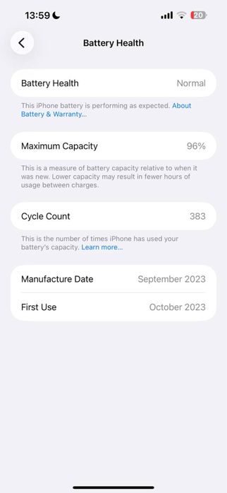 Срочно узимни IPhone 15 Pro Max сотаман. Ёмкость 96%