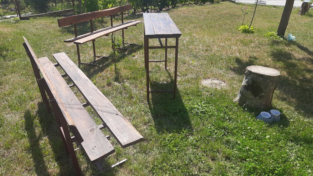 Mobilier gradina mese și scaune schelet metalic  rezistente