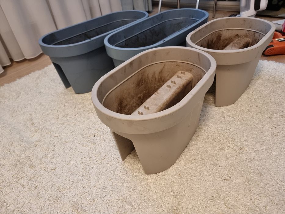 4 Jardiniere de Balustradă, Pentru Balcon - Lungime 2x39 + 2x59