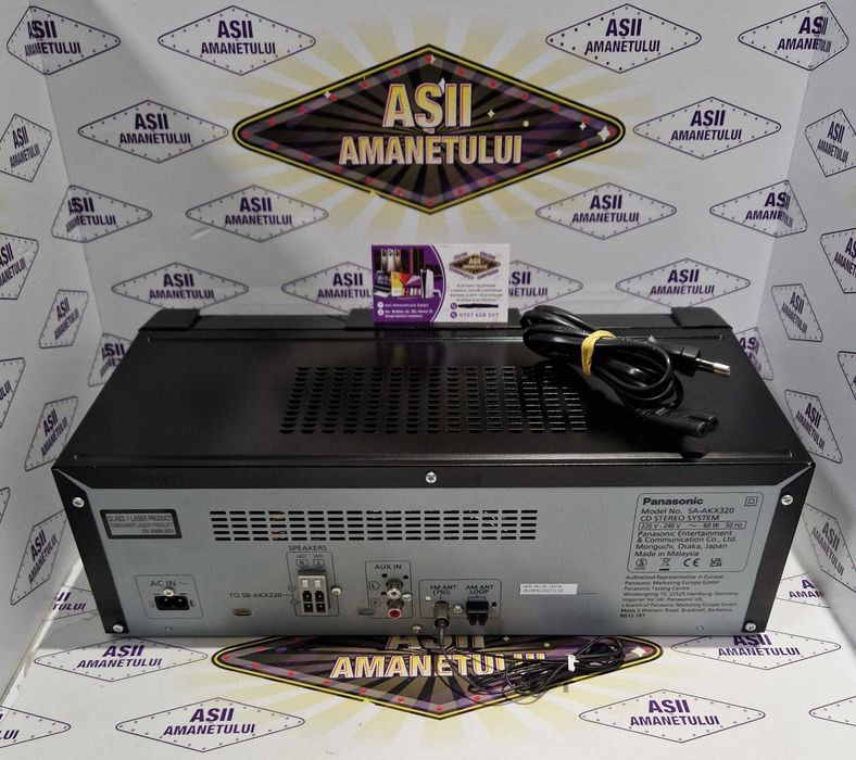 Asii Amanetului - Sistem audio Panasonic SA-AKX320 + Boxe Panasonic SB-AKX220/Bluetooth/USB/CD/Radio FM 450W RMS