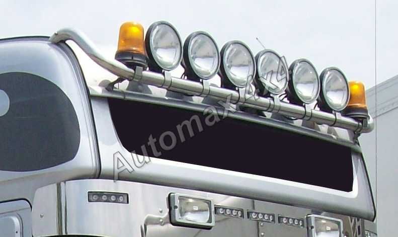 Bullbar, bara inox, suport proiectoare plafon Scania