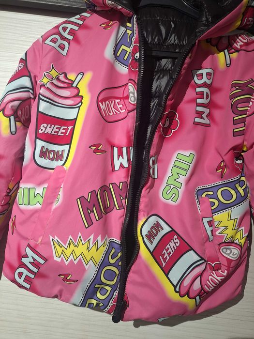 Двулицево олекотено тийн яке за момиче