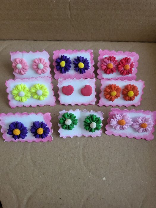 Cercei handmade din lut polimeric Fimo