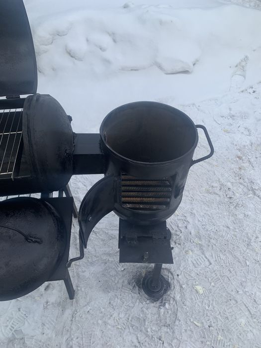 Мангал с печью под казан