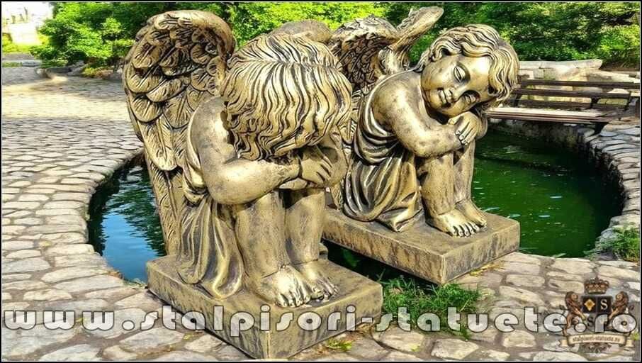 Set îngerași adormiți, auriu antichizat, model S76.