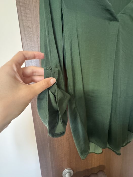 Bluza verde inchis Stradivarius S