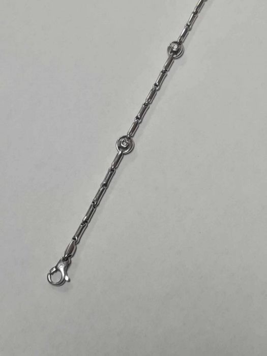 Bratara Chimento din aur alb 18k, cu diamante naturale, BRAU113