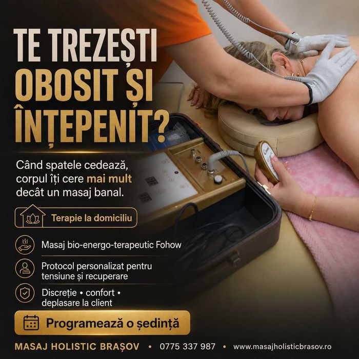 Masaj terapeutic la domiciliu Brașov – pentru spate tensionat și stres