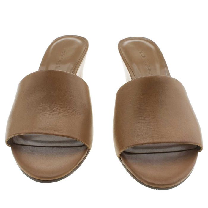 %ПРОМО% HUSH PUPPIES № 37-38-39 – Дамски кожени сандали"TAN LOW HEELS"