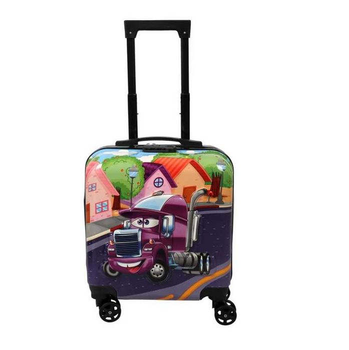 Детски куфар Mercado Trade, 3D, ABS, Камионче, Лилав