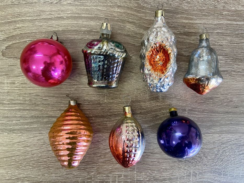 Винтидж съветски коледни играчки за елха