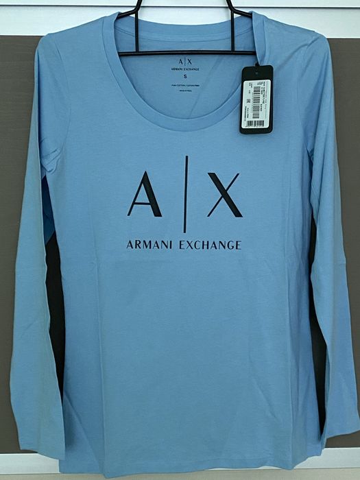 Оригинална памучна блузка Armani Exchange