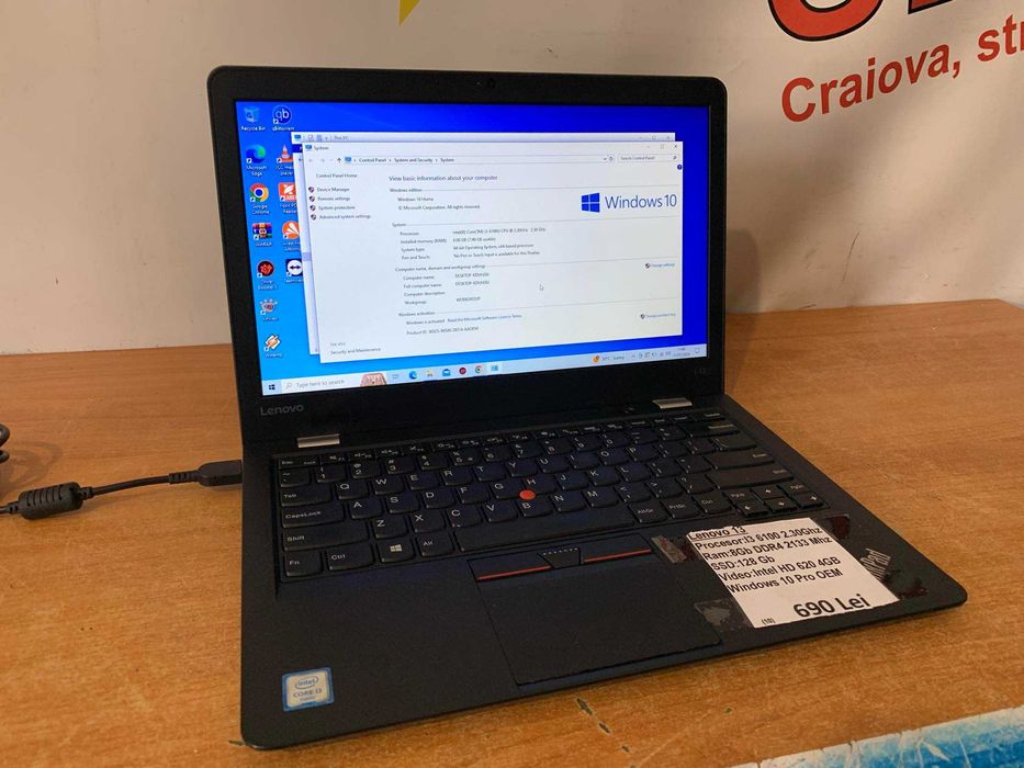 Laptop Lenovo Think Pad 13, i3 6100 2.30ghz,4GB RAM,128GB SSD/Garantie