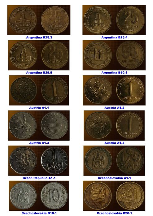 127 монети (вкл. 6 сребърни) 1839 г - 2022 г от 27 държави