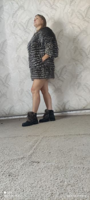 Полушубок, расцветка енот