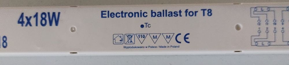 Balast electronic neon T8 4x18 Watt