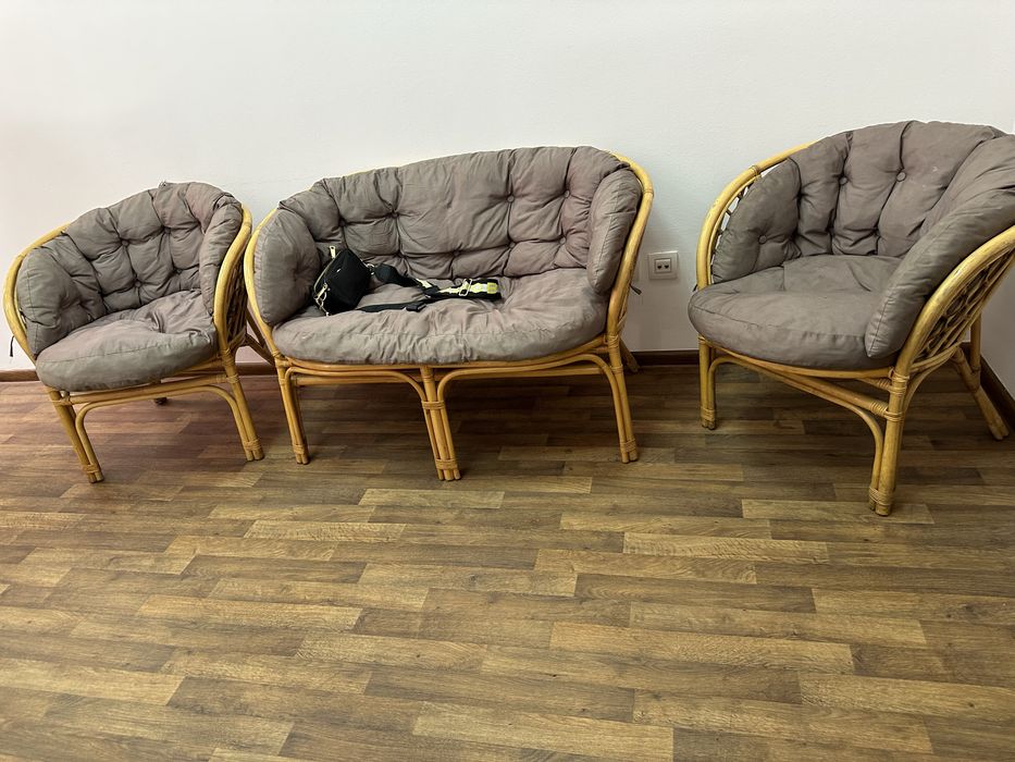 Натуралтный ротанг. комплект мебели
