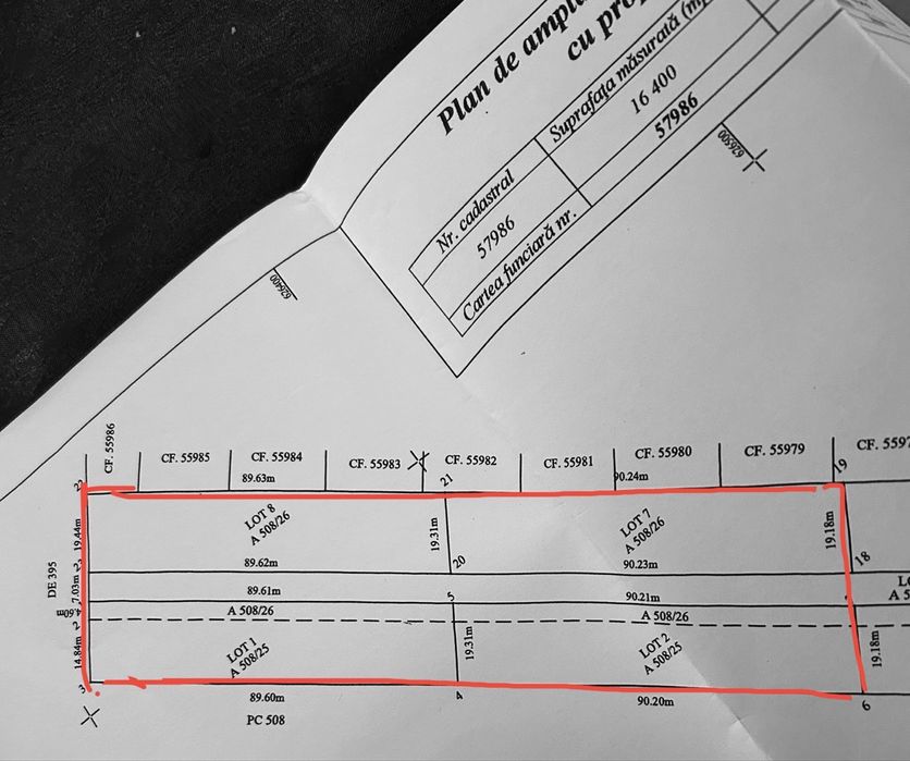 Teren intravilan Lebada, langa lac