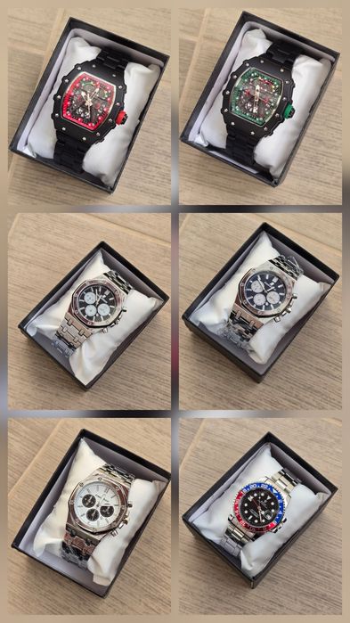 Чисто Нови Луксозни Часовници Rolex, Hublot, Patek Philippe, Audemars Piguet, AP, Richard Mille, RM, Breitling