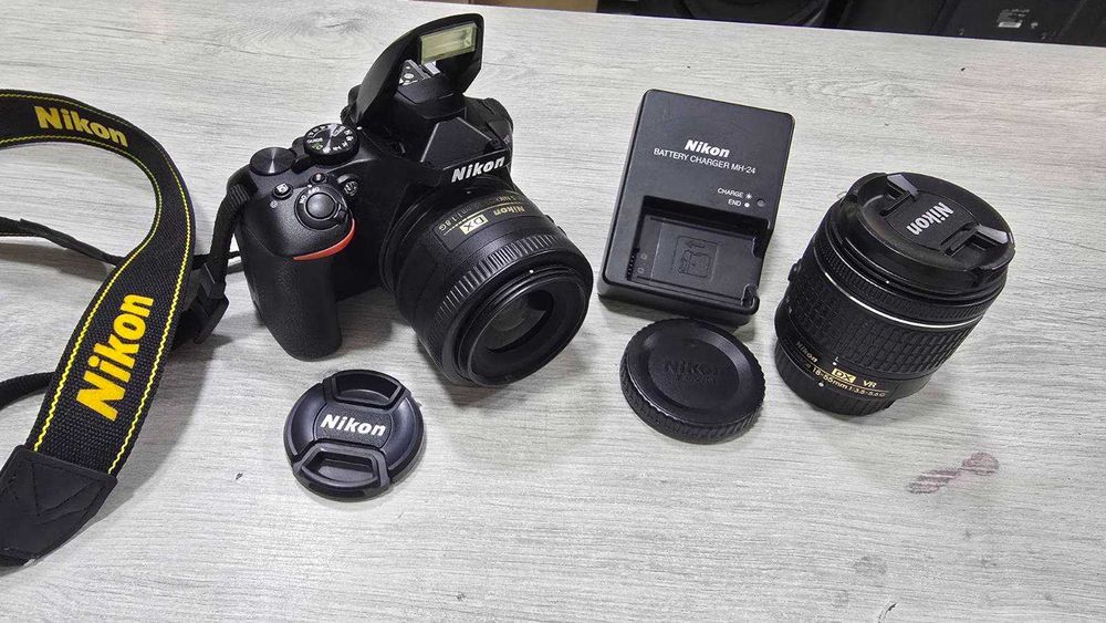 Фотоапарат Nikon D3500 + Nikon 18-55 VR , Nikon 35mm 1.8G DX