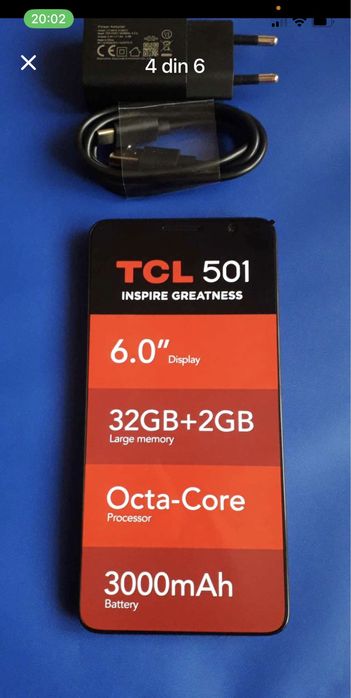 Telefon smart marca TCL 501 nou