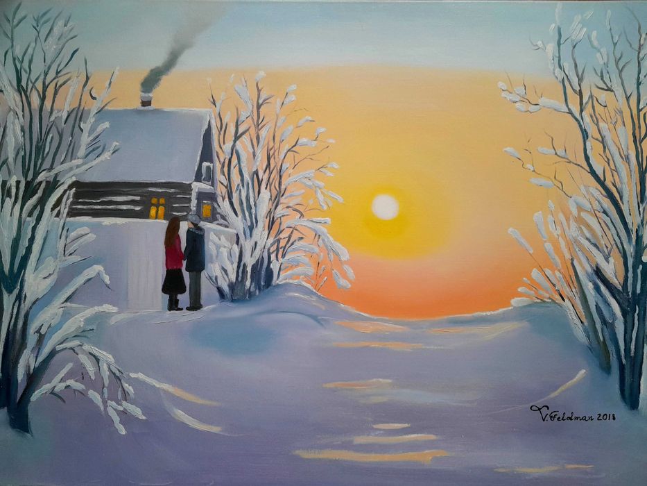 Продам картину "Зимний вечер"