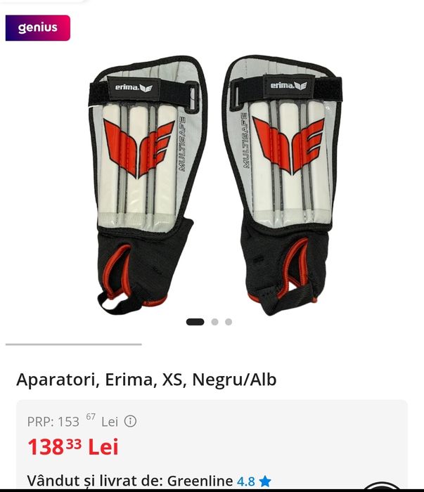 Apărători tibie fotbal Erima Multisafe – mărimea L – preț negociabil