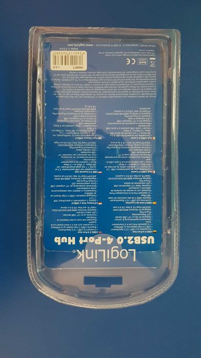 Hub LogiLink UA0071, 4 x USB 2.0, Alb, 40 cm, LED