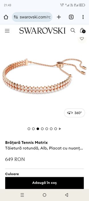 Vând bratara Swarovski